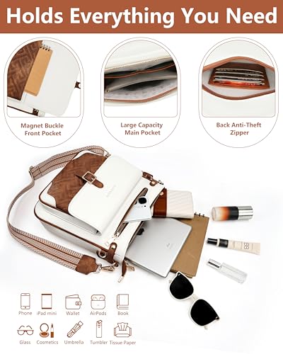 Image of large leather crossbody bags for women,Quilted crossbody purses