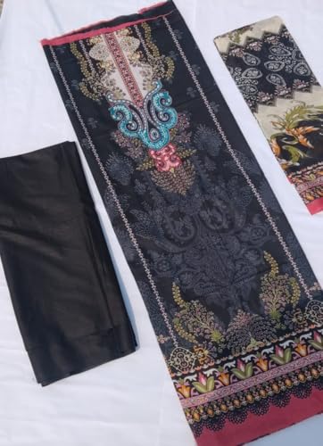 Image of SAMREEN TEXTILE Women's Cotton Floral Printed Unstitched Salwar Suit Dress Material With Dupatta