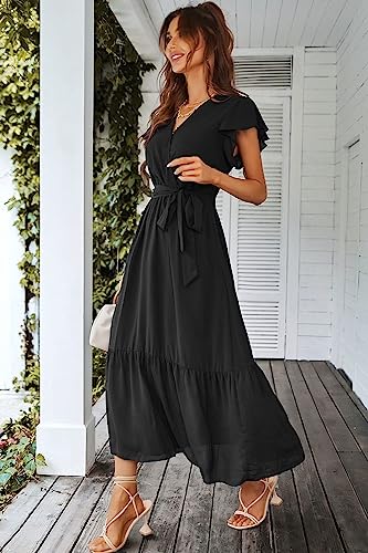 PRETTYGARDEN-Womens-2023-Floral-Summer-Dress-Wrap-V-Neck-Short-Sleeve-Belted-Ruffle-Hem-A-Line-Bohemian-Maxi-Dresses