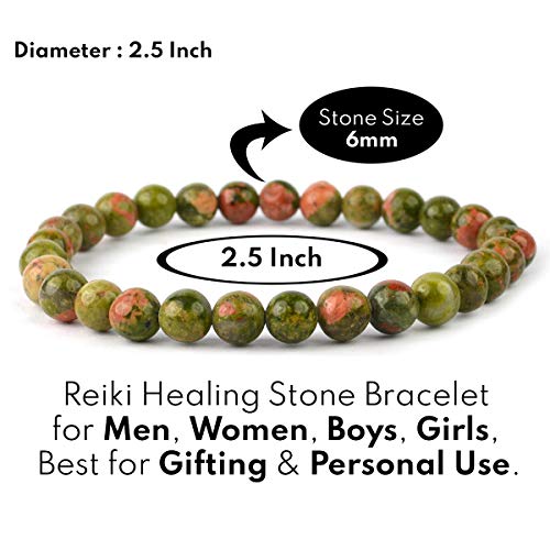 Image of Reiki Crystal Products Natural Crystal Stone Bracelet 6 mm Round Beads for Men & Women | Gemstone Jewellery Bracelet | Reiki Charged | Multiple Stone Variants Available