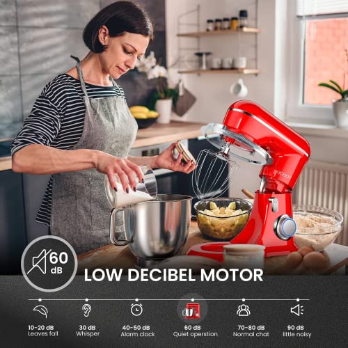 Stand-Mixer-KICHOT-10P-Speed-48-Qt-Household-Stand-Mixers-Tilt-Head-Cake-Mixer-Machine-with-Dough-Hook-Beater-Wire-Whisk-Splash-Guard-Attachments-for-Baking-Cake-Cookie-Kneading-RED