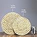 kilofly Natural Water Hyacinth Weave Placemat Round Braided Rattan Tablemats 11.8 inch x 4pc