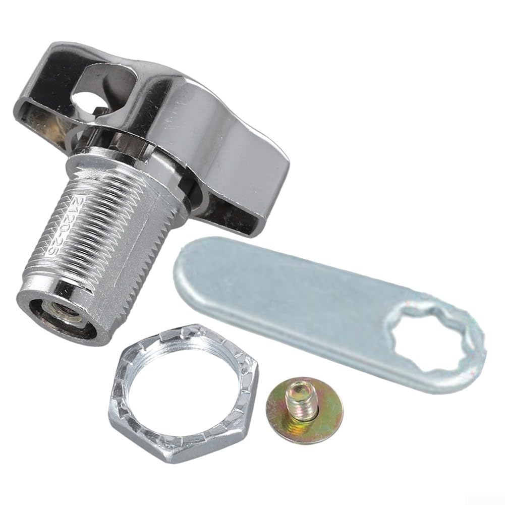 Serratura a camma senza chiave in lega di zinco per armadietti e porte di mobili, soluzione di sicurezza meccanica (16 mm)