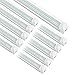 (6 Pack) LED T5 Integrated Single Fixture, 4FT, 2200lm, 6500K (Super Bright White), 20W, Utility Shop Light, Ceiling and Under Cabinet Light, Corded electric with built-in ON/OFF switch
