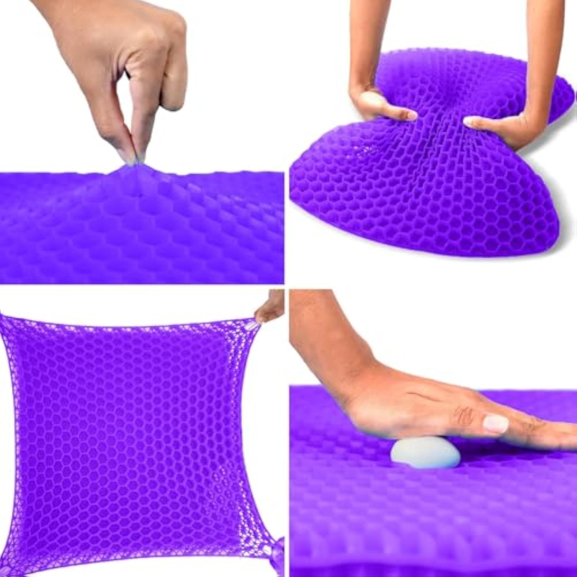 Gel Seat Cushion with Breathable Honeycomb Design