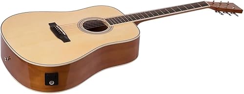 Miniatura 4 de Monoprice Guitarra acústica de 6 cuerdas, derecha, beige (610925)
