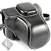 Produktbild First2savvv schwarz Premium Qualität Ganzkörper- präzise Passform PU-Leder Kameratasche Fall Tasche Cover für Fuji Fujifilm X-T100 XT100 (XC15-45 mm Lens)