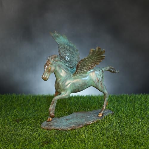 Image of Brass Horse Statue Showpiece for Home Decor, Study Table, Living Room & Office Decoration Item (10115)