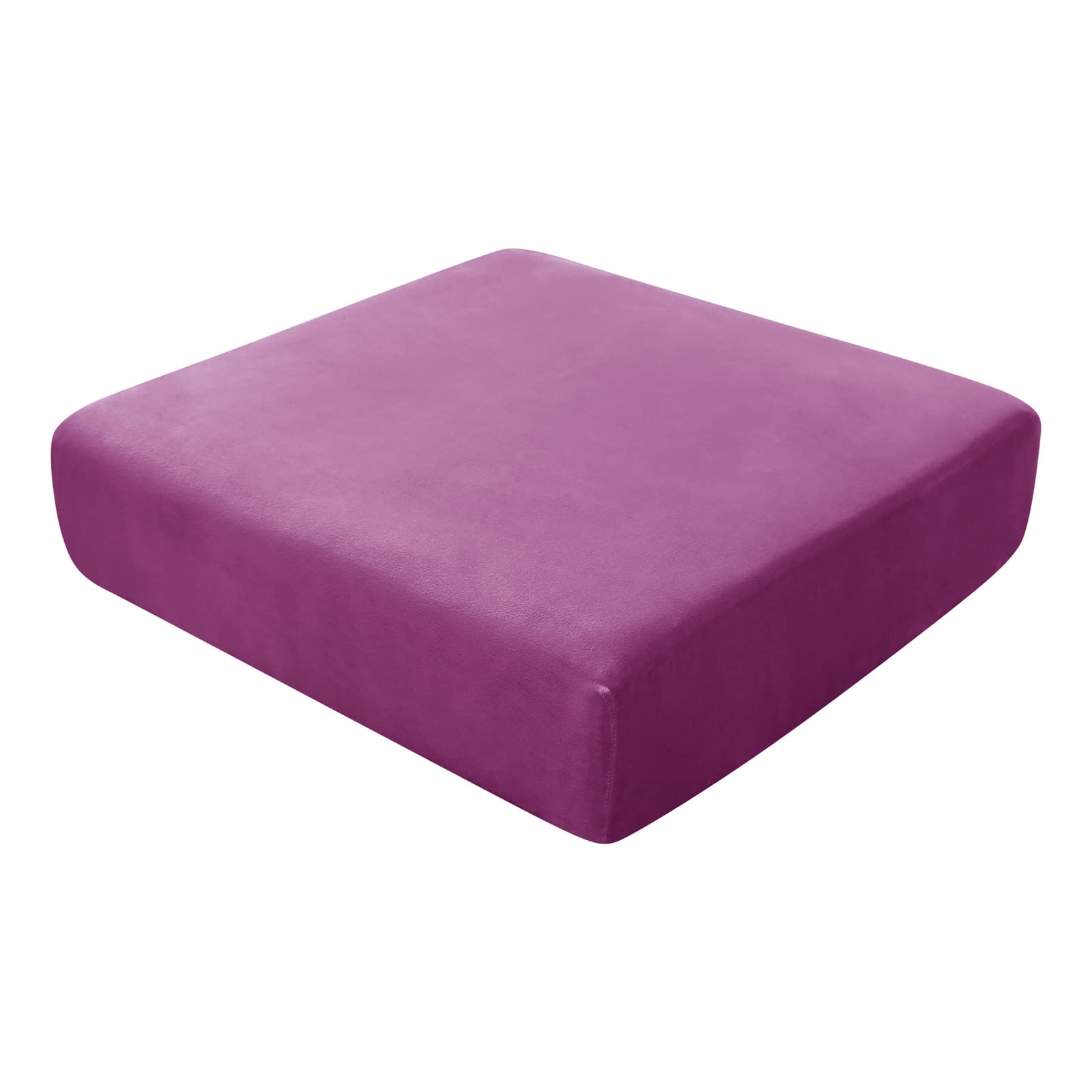BXFUL Sofa Seat Cushion Covers, Sofa Cushion Slipcovers Stretch Velvet, Couch Cushion Covers Replacement for Individual Cushion with Elastic Fabric (Chaise lounge,Purple)