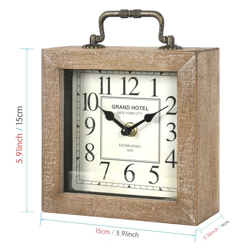 Vintage Wooden Retro Table Clock