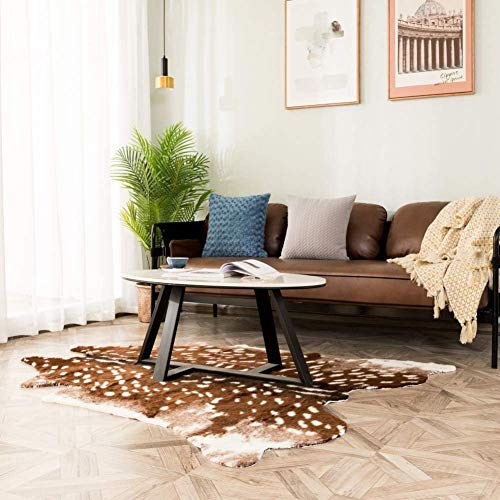 Abunheri Faux Cowhide Rug Animal Skin Area Rug Deer Rug Cow Hides And Skins Rug Sika Deer Carpet For Home,Livingroom thumb #1