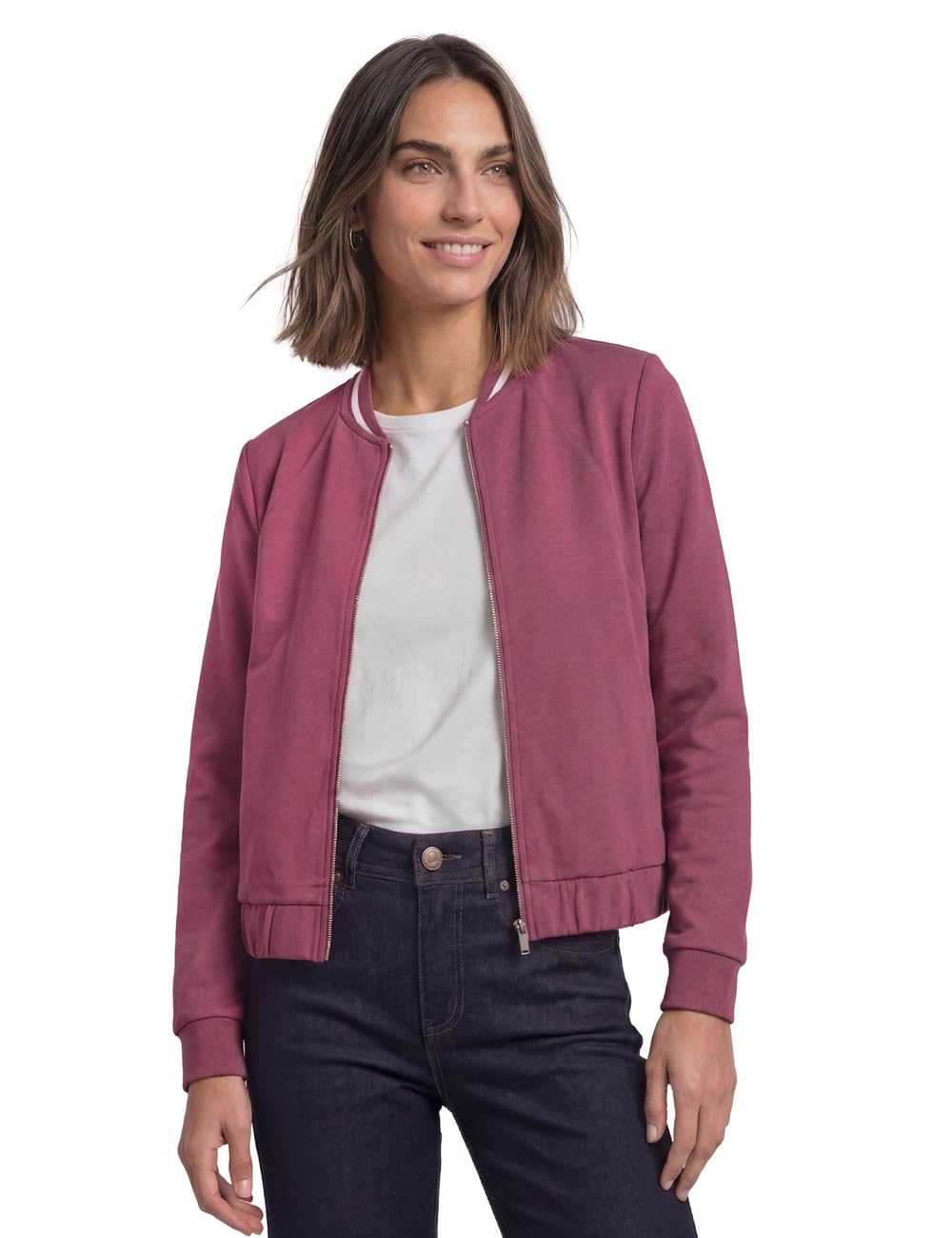 Street One Langarm Jacke im Silk-Look mit Zipper