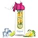 Dajour Fruit Infuser Water Bottle, No BPA Sports Flavor, 27 oz, Pink