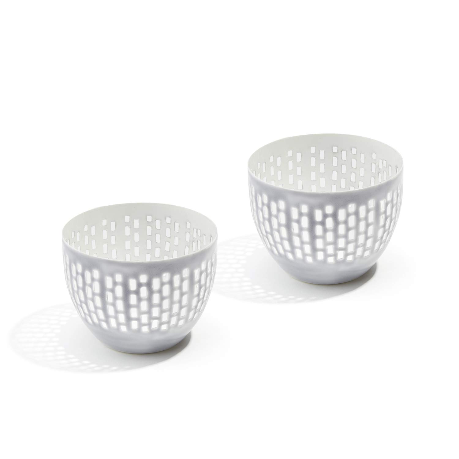 Buy LampLust Tea Light Candle Holder s Grey Enamel with Decorative