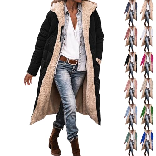 Womens Sherpa Fleece Lined Reversible Winter Jacket