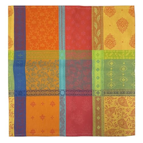 Serviette de Table Coton Jacquard Téflon valescure Multicolore 42 cm x 42 cm