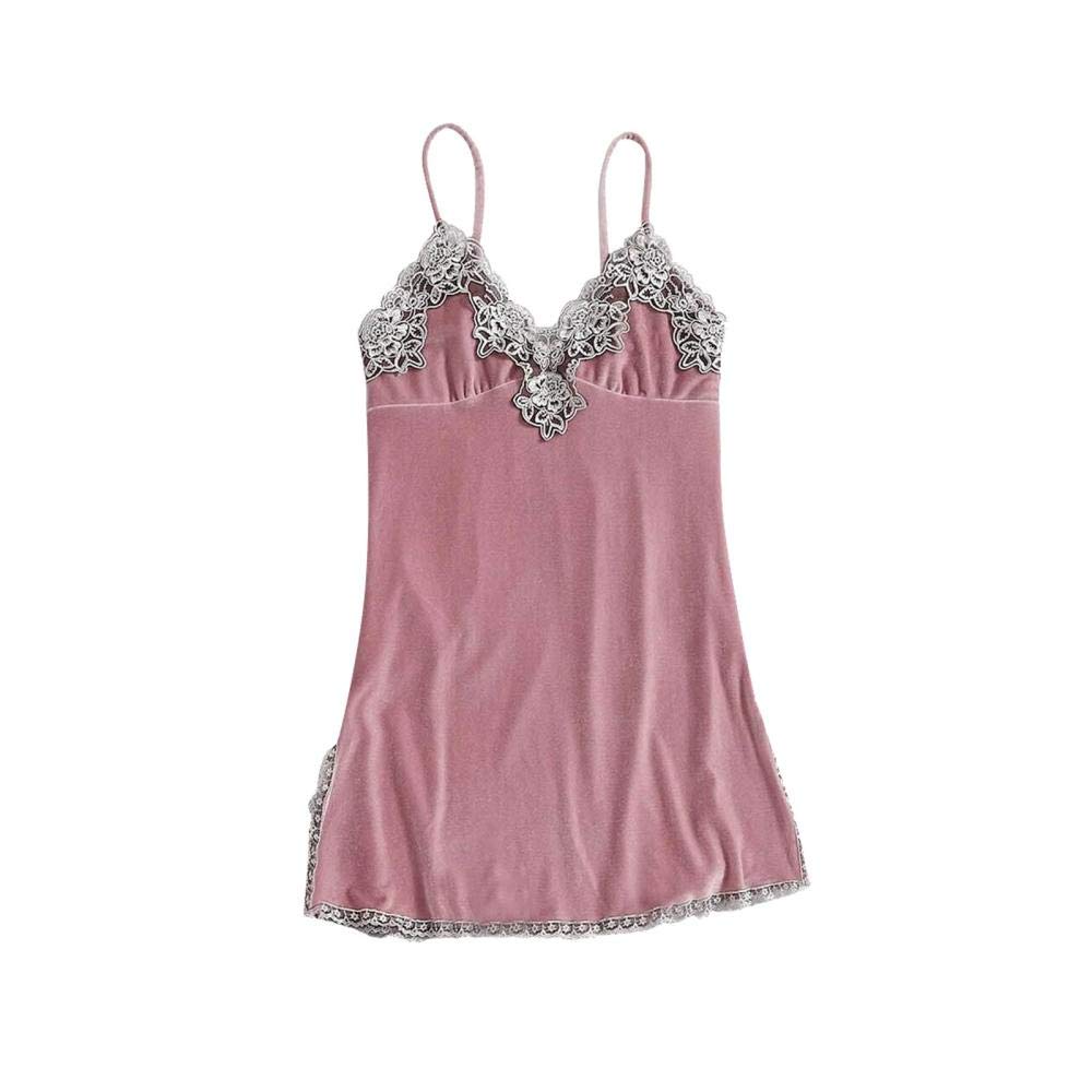 Nachtwäsche & Bademäntel für Damen Frauen Spitze Sexy Dessous V-Ausschnitt Nachthemd Unterwäsche
