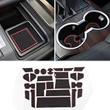 2021、2022、2023年 ランドクルーザー300 (LC300) インテリア用シリコンドアスロットマット - ほこりやゴミを防ぐ ソフトラバー素材 内装カスタマイズ (赤色)