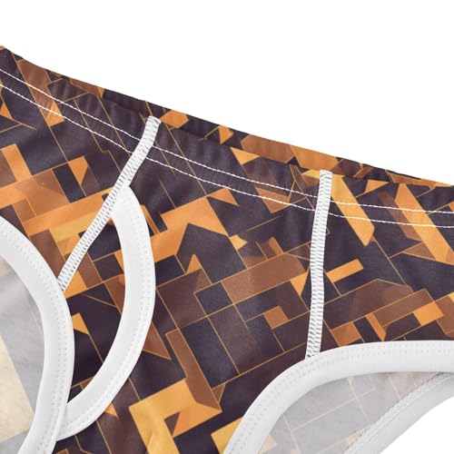 KLL Brown Houndstooth Gold Toddler Boys Comfort Training Underwear Cute Undies4