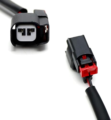 Miniatura 3 de iJDMTOY Sellos de conector macho y hembra a prueba de salpicaduras de 2 vías con coletas de 5 pulgadas, compatibles con Dodge Ford Automotive Use