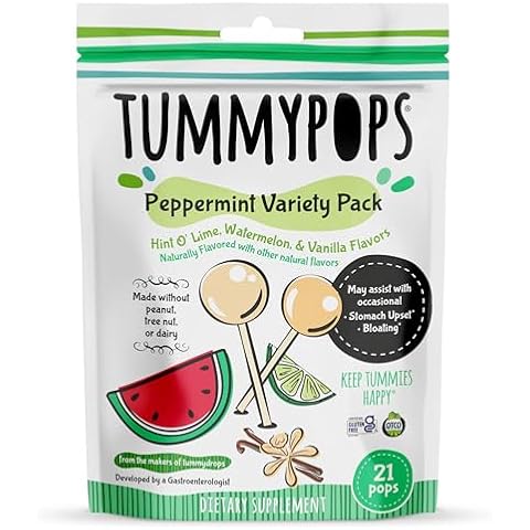Tummypops Peppermint Variety Pack, 21 Pops Cover