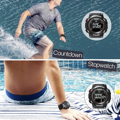ILAME 10 ATM Waterproof Sports Wristwatch for Swimming and Diving with Multiple Functions of Alarm Clock, Chronograph - Image 3