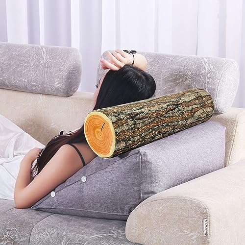 Coussin de conception de bois naturels long traversin doux pour chaise
