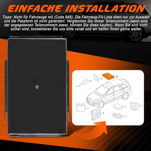 Teilestar SAM Steuermoduleinheit mit Trailer Tracker Modul Hinten passend für Mercedes-Benz GL320 450 550 ML320 350 450 550 63 R350,2006-2012,(SAM Signal Actuation Control Module)#A1644404601,