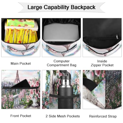 Sac à dos d'école Tour Eiffel : la solution confortable contre le mal de dos des enfants