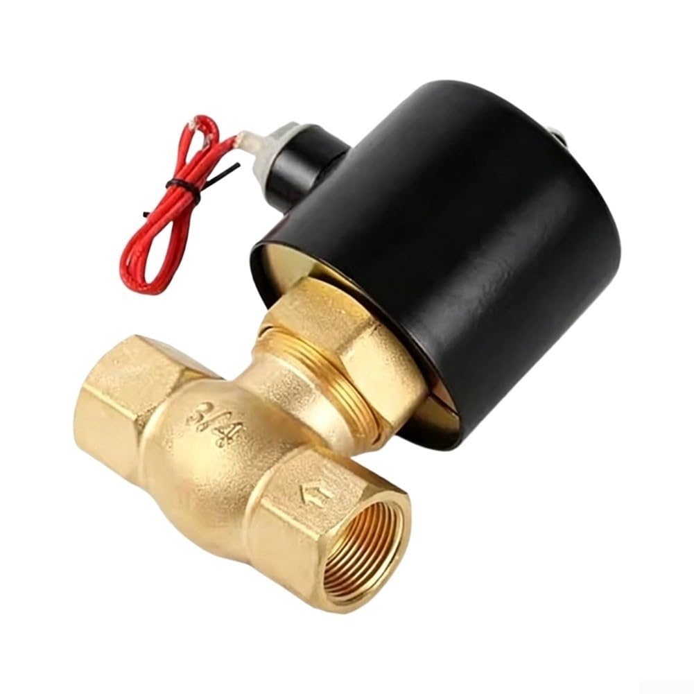Válvula solenoide 24 V CC 3/4 pulgadas vapor caldera normal de latón cerrado válvula solenoide 24 V resistente a altas temperaturas electroválvula industrial 3/4 pulgadas para vapor y aire válvula
