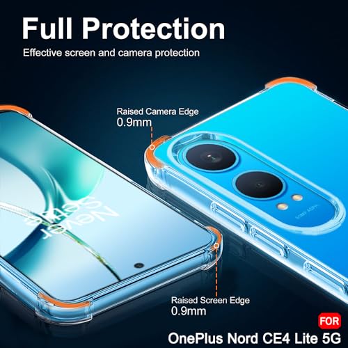 Image of TheGiftKart Crystal Clear Back Cover Case for OnePlus Nord CE 4 Lite 5G | Raised Bumps for Camera & Screen Protection | Ultra Clear Soft Silicone Back Case for OnePlus Nord CE4 Lite (TPU, Transparent)