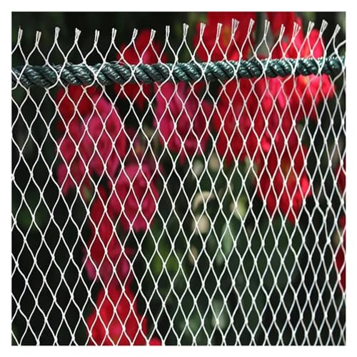 Weißes Nylongeflecht Vogelnetz – 2 m x 2 m Gartensicherheitsnetz Hochzeit & Heimdekoration Anti-Katzen-Balkonschutz Langlebiges Outdoor-Schutznetz für Pflanzen und Haustiere
