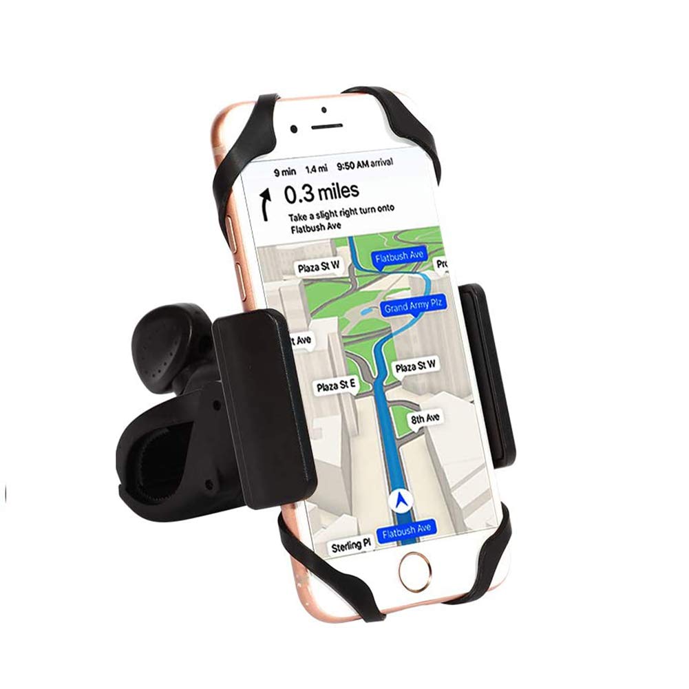 picK-me Motorcycle Bicycle Phone Holder, Universal Cell Phone Holder with 360 ° Rotating Handlebar, Compatible with 4-6.5 Inch iPhone and Android Phone