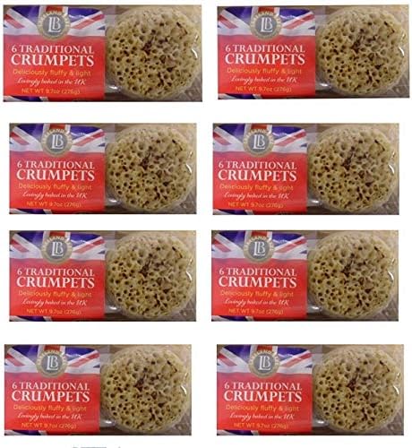 LANVID Bundle of 8 Lakeland Bake Traditional British Crumpets, 6ct - GMO Free, Vegan Delivers 3-5 Days USA Cx