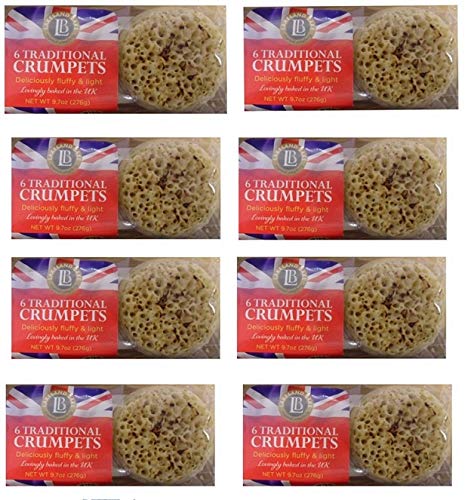 JHMYAR of 8 Lakeland Bake Traditional British Crumpets, 6ct - GMO Free, Vegan Delivers 3-5 Days USA Cx