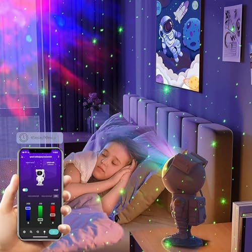 Image of Oblivion Astronaut Projector 1 Pc - Robot Sky Space Stars Light Galaxy Projector Night Lamp for Bedroom & Kids - Starry Sky Nebula Projector Light for Home, Party, Relaxation & Children's Room Decor