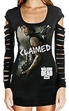 Juniors Long Sleeve: The Walking Dead - Claimed Laser Cut Cover Up Juniors (Slim) T-Shirt Size M