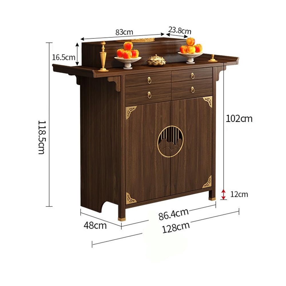 Tavola d'altare cinese Espositore da altare in legno con cassetti | Magazzinaggio(M)
