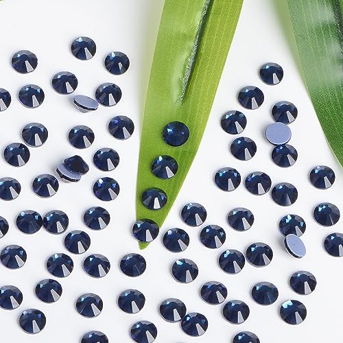 Image of Bymitel Hotfix Crystal Rhinestones Round Gems Iron on DIY Jewelry Making Flat Back for Crafts,Montana, 2.8mm(SS10 /2880pcs)