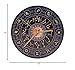 Mark Feldstein & Associates Constellations of The Zodiac Round Astrology Glass Wall Clock, 12 Inch