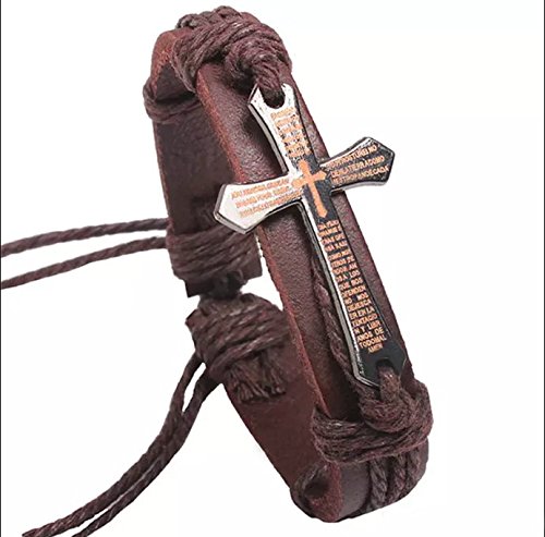 Cairo Cross Leather Bracelet For Men - Image 2