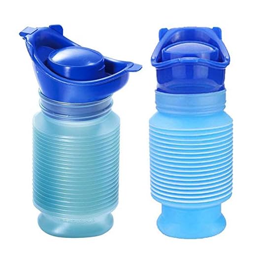 DricRoda Emergency Urinal, 750ml 2 Packs Outdoor Potty Pee Bottle,Portable Reusable Personal Mobile Toilet, Camping Travel Shrinkable Urinals for Men Women Kids