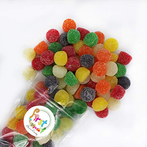 FirstChoiceCandy Gumdrops Giant Spice Drops Assorted Sugar Sanded Gum Drops In A Resealable Bags 2 LB