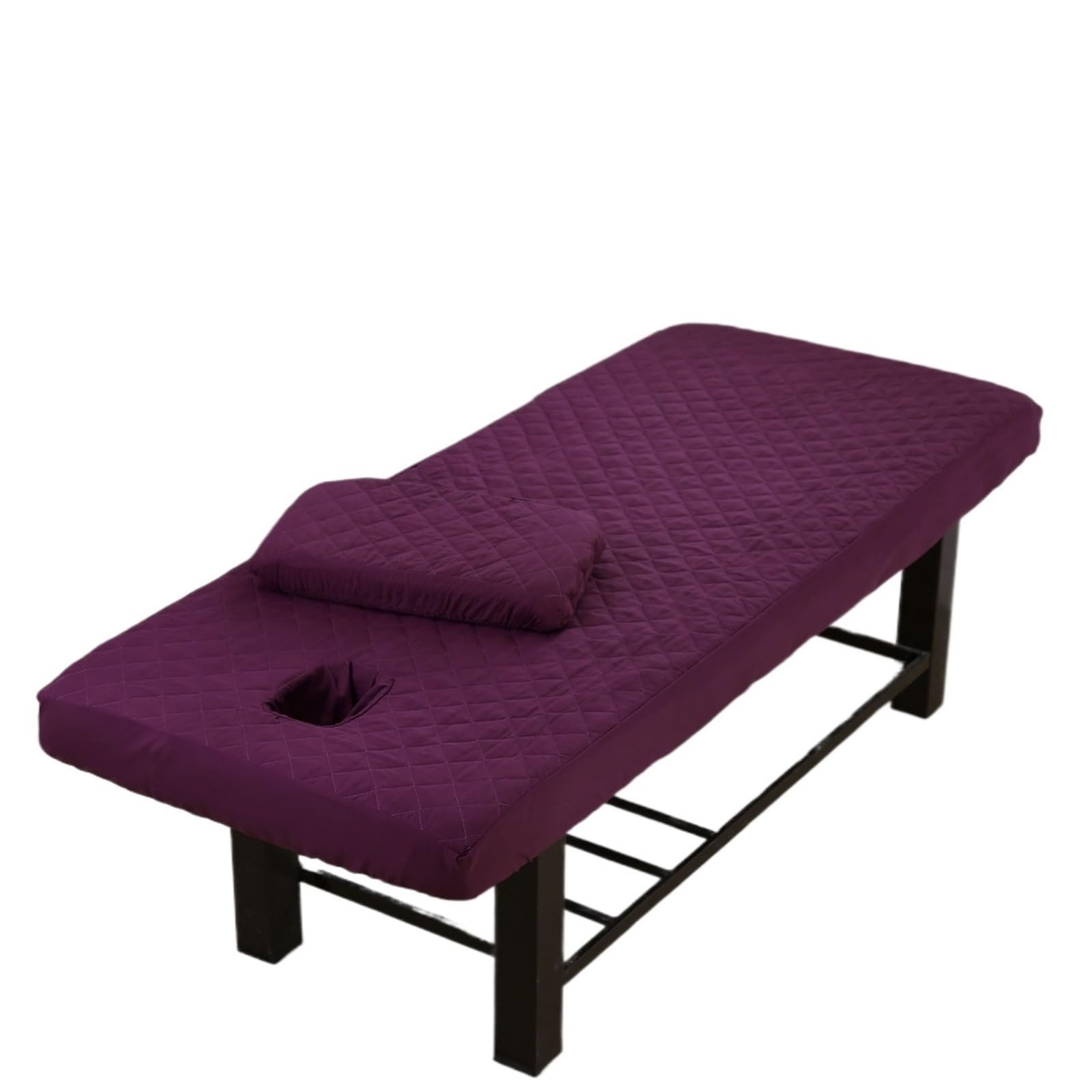 Sabanas Camilla Masaje Sábana ajustable antideslizante for salón de belleza, mesa masaje, antipolvo, funda for cama SPA, colcha con almohada(Dark purple,70x185)