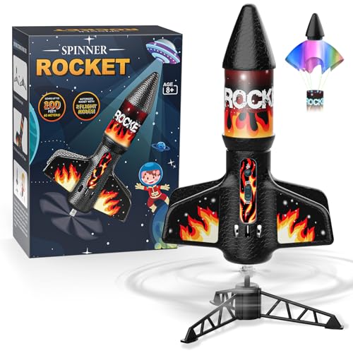 Image of Mafbeanl Rocket Launcher for Kids, Self Launching Motorized Air Rocket Toy | Outdoor Toys for Ages 8-12, Model Rockets with Parachute Safely Land, Spaceship Launch up to 200 ft Birthday Gifts for Boys
