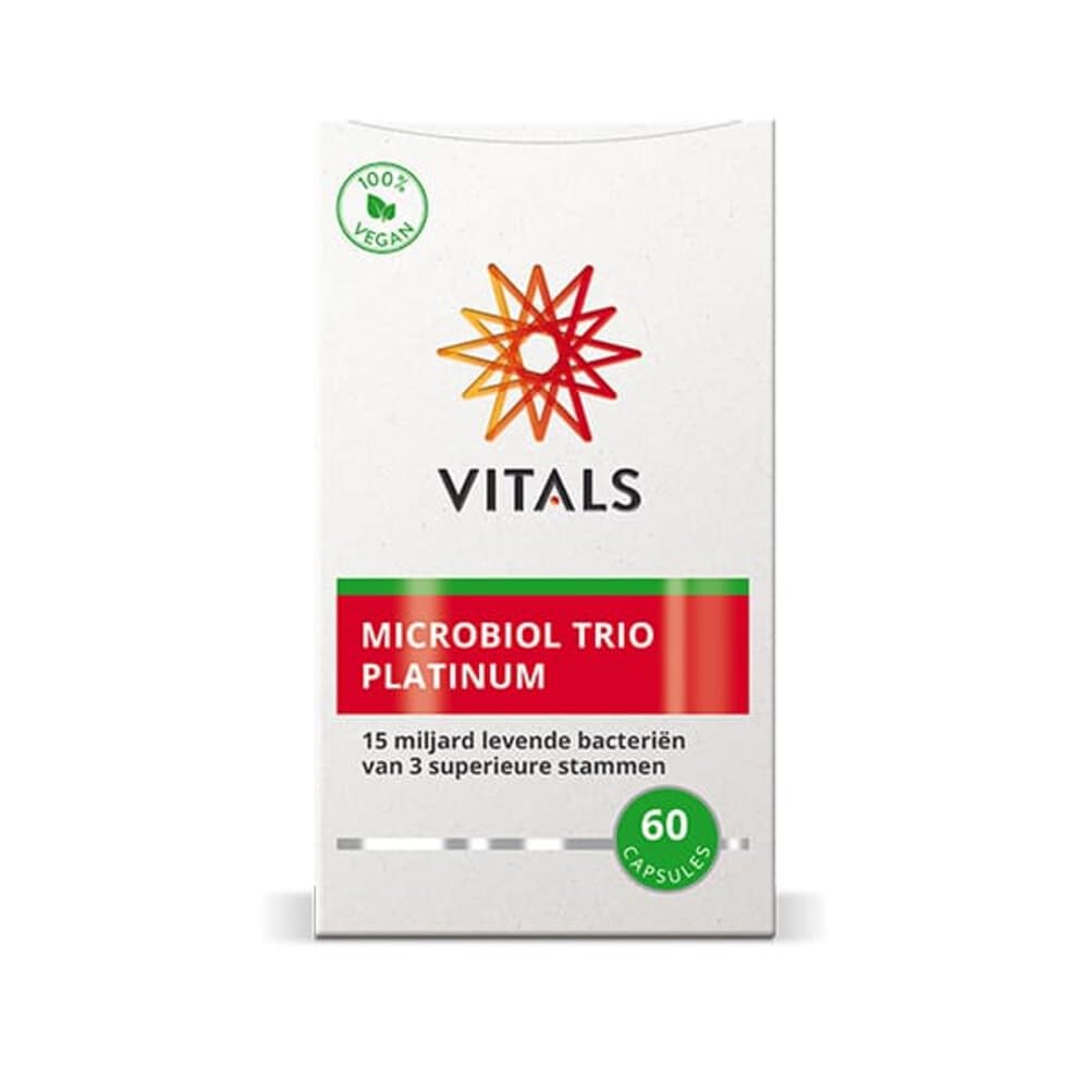 Vitals - Microbiol Trio Platinum 60 Kapseln. Probiotikum mit sehr hoher Dosis: 15 Milliarden lebende Bakterien von 3 bekannten Stämmen (Lactobacillus rhamnosus GG). Bakterien kommen lebend an.