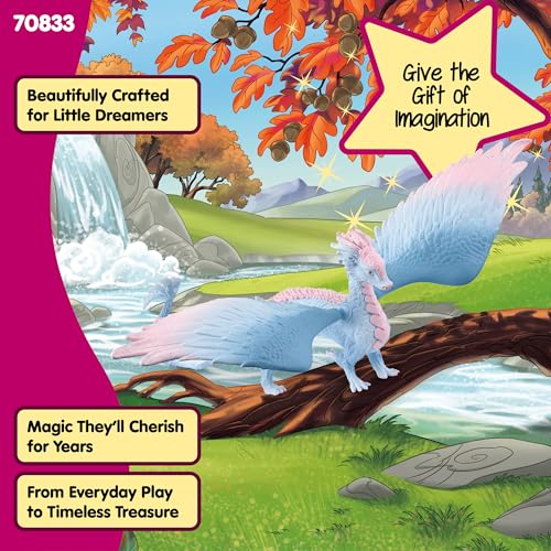 Image of Schleich Bayala - Crystal Dragon Toy Figurine - Kids Ages 5+ | 70833