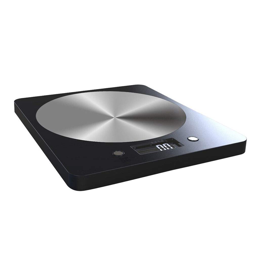 JINGYAN Kitchen Scale Kitchen Scale Digital Food Weighting, 11lb/5000g Electronic Cooking Weighing Scales With LCD Display(Schwarz)
