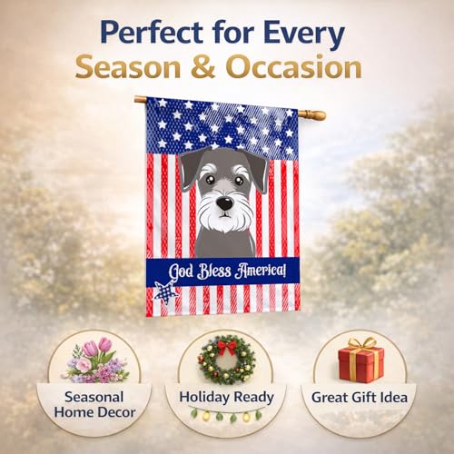 Schnauzer Flag Canvas grand format BB2136CHF, drapeau de maison multicolore extérieur - 7