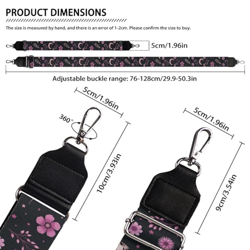 Image of Adjustable Purse Strap Replacement, Wide Shoulder Canvas Bag Strap, Crossbody Handbag Strap